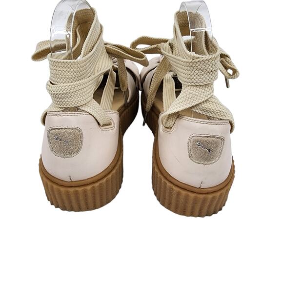 Puma X Fenty by Rihanna Women’s Size 9 Leather Bow Front Creeper Sandals - Picture 2 of 6